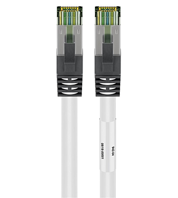Câble RJ45 Cat8 S/FTP (PIMF) blanc - 0,25m