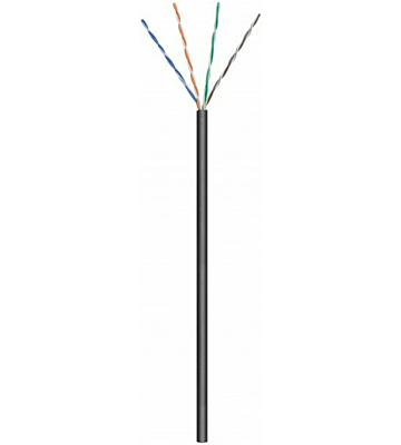 Rouleau câble flexible extérieur noir CAT6 U / UTP CCA - 100m
