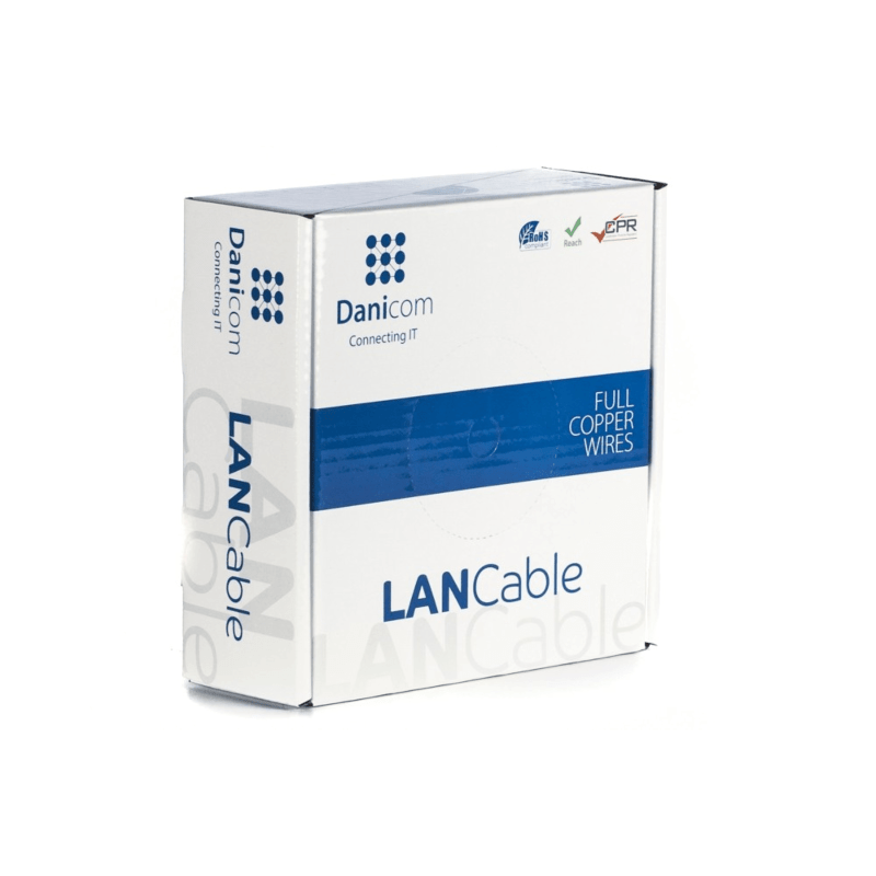 Câble sur bobine DANICOM CAT6A S/FTP Flexible - PVC (FCA) - 50m