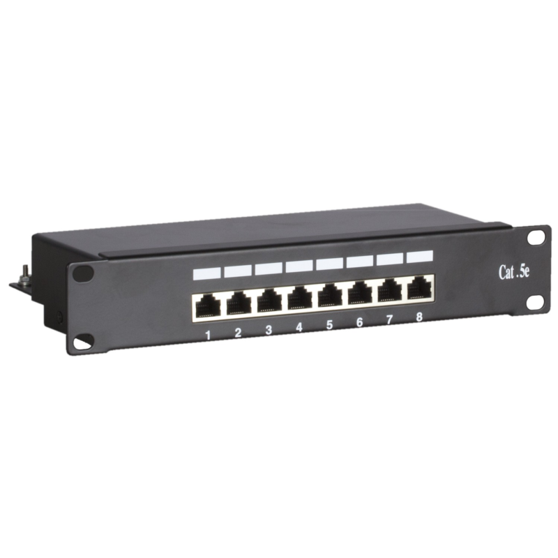 Panneau de brassage de 10 pouces FTP Cat5e - 8 ports