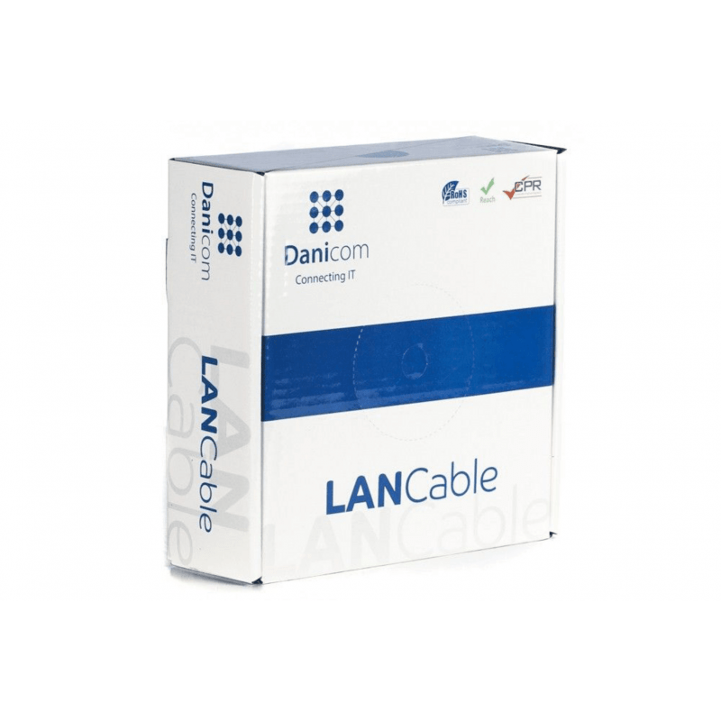 Rouleau câble flexible gris Cat6 U / UTP CCA - 50m