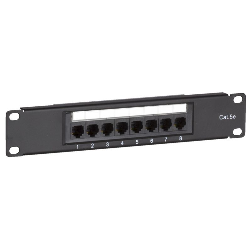 Panneau de brassage de 10 pouces CAT5E UTP - 8 Ports