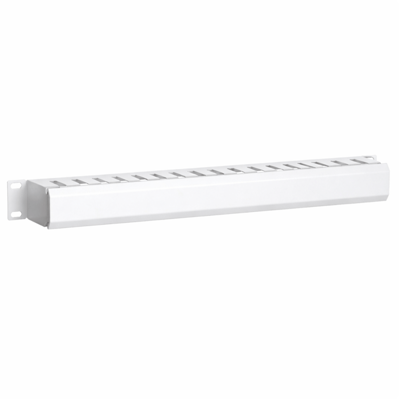 Conduit de câble blanc en métal 1U 19 pouces avec couvercle coulissant