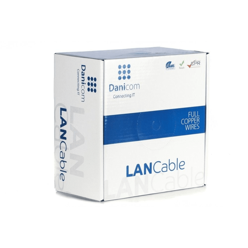 Câble sur bobine DANICOM CAT8 S/FTP rigide - LSZH (Dca) - 50m