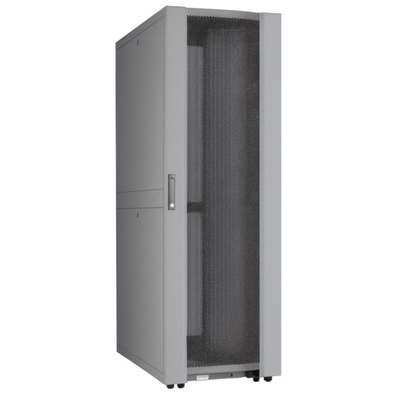 Baie de serveur pour datacenter 42U avec porte perforée 800x1000x2000mm (LxPxH) Gris