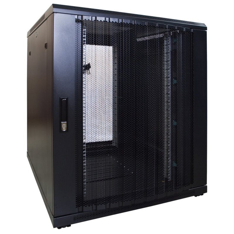 Mini baie de serveur 12U avec porte perforée 800x1200x720mm (LXPXH)