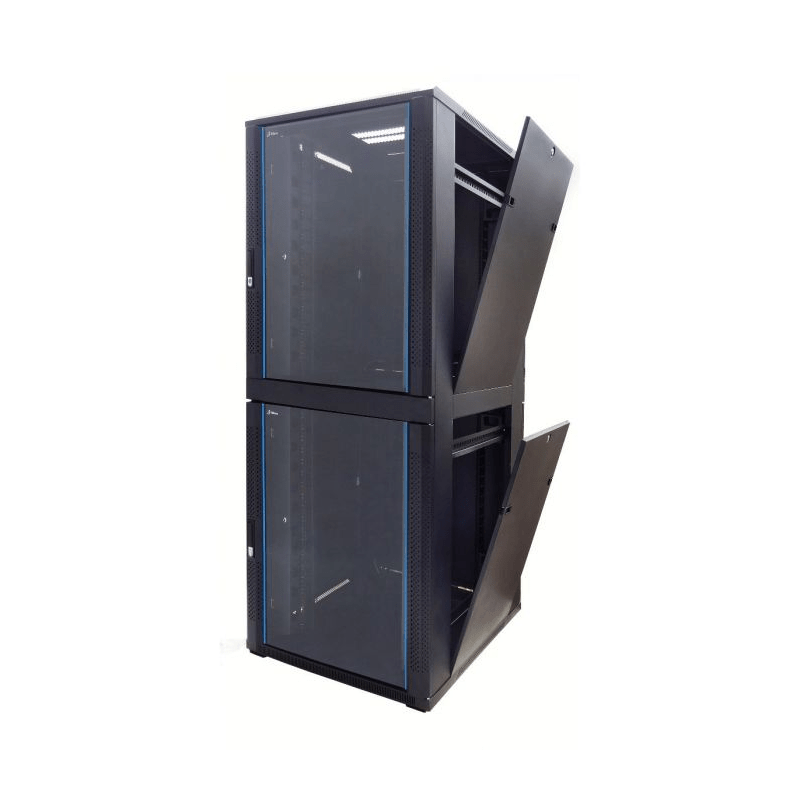 Baie serveur de colocation 42U avec porte en verre - 2x20U- 800x800x2000mm (LxPxH)