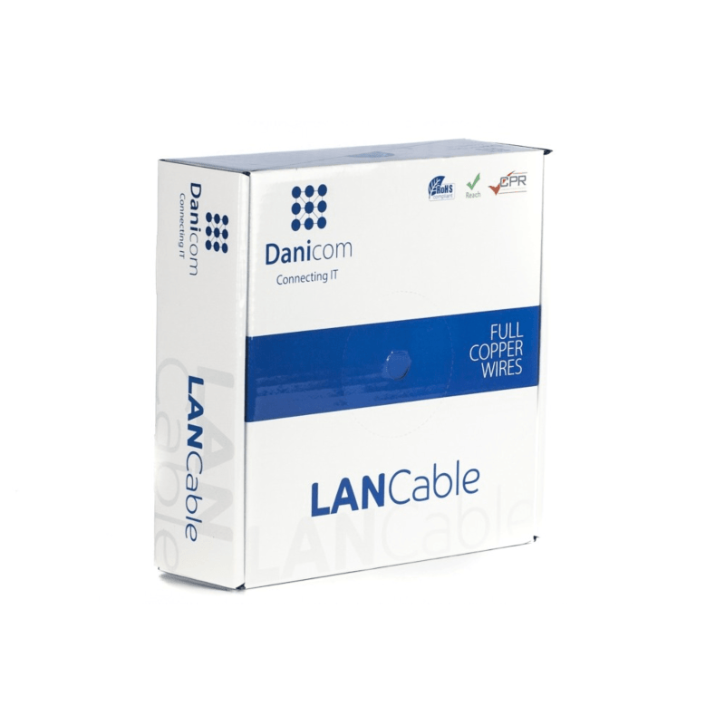 DANICOM CAT7 S/FTP 50m cable en bobine rigide -  LSZH (Dca)