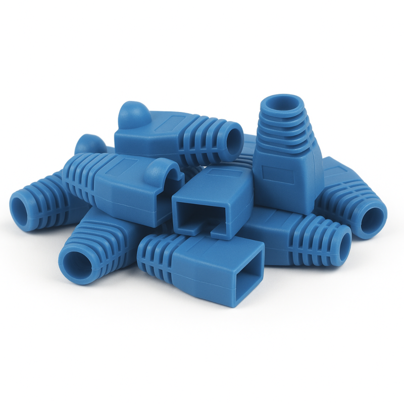 Manchon de câble RJ45 bleu - 10 pièces 