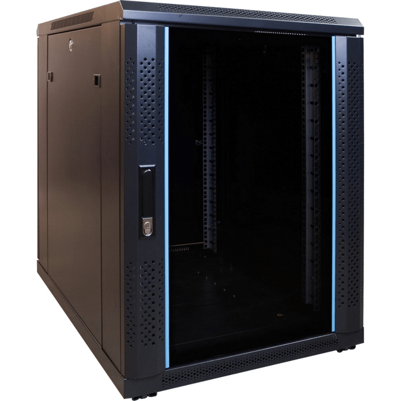 Mini baie de serveur 15U avec porte en verre 600x800x860mm (LXPXH)