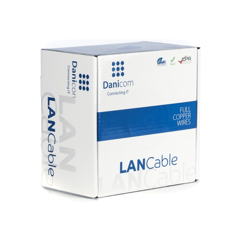 Câble sur bobine DANICOM CAT6A S/FTP Flexible - PVC (FCA) - 100m
