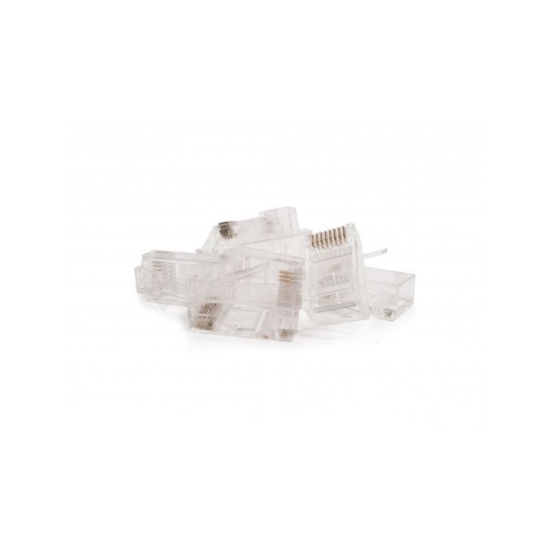 Connecteur RJ45 CAT6A + Pièce auxiliaire - pour câble rigide - non blindé - 10 pièces