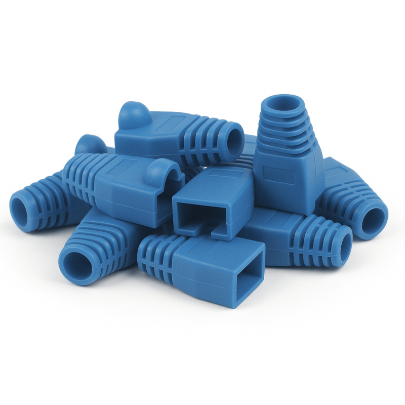 DANICOM Manchon de câble RJ45 bleu - 10 pièces
