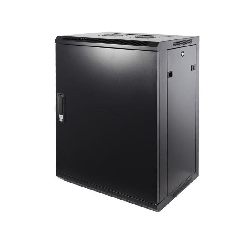 Baie murale 12U avec porte métalique 600x450x635mm (LxPxH)