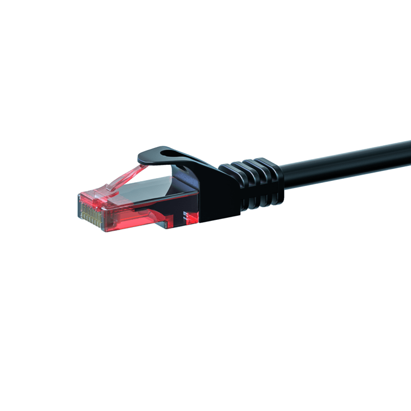 Câble CAT6 UTP 100% cuivre noir - 2m