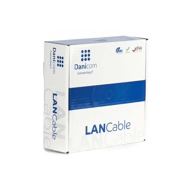 Rouleau câble rigide gris CAT5E F / UTP CCA - 100m