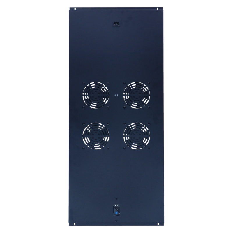 Kit de ventilation avec 4 ventilateurs et thermostat adapté aux armoires serveur autoportantes de 1200 mm de profondeur
