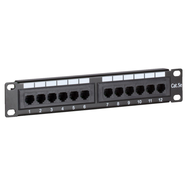 Panneau de brassage de 10 pouces CAT5E UTP - 12 ports