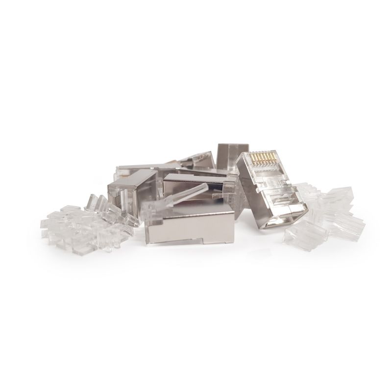 Connecteur RJ45 CAT6A + Pièce auxiliaire - pour câble flexible - blindé - 10 pièces