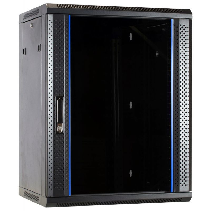 Baie murale 15U avec porte en verre 600x600x770mm
