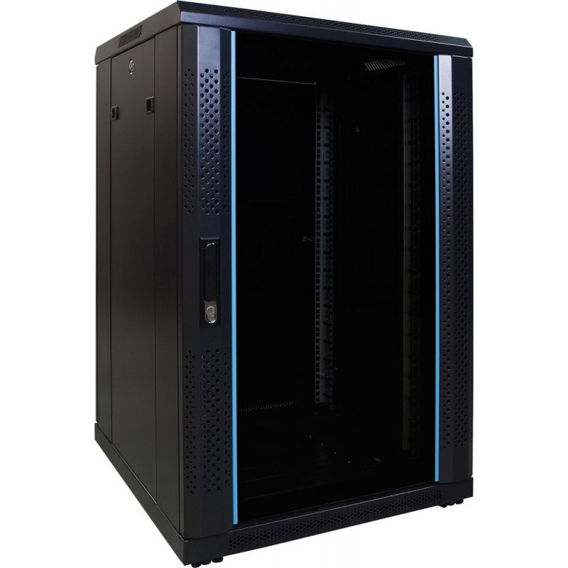 Baie de serveur 18U avec porte en verre 600x600x1000mm (LXPXH)