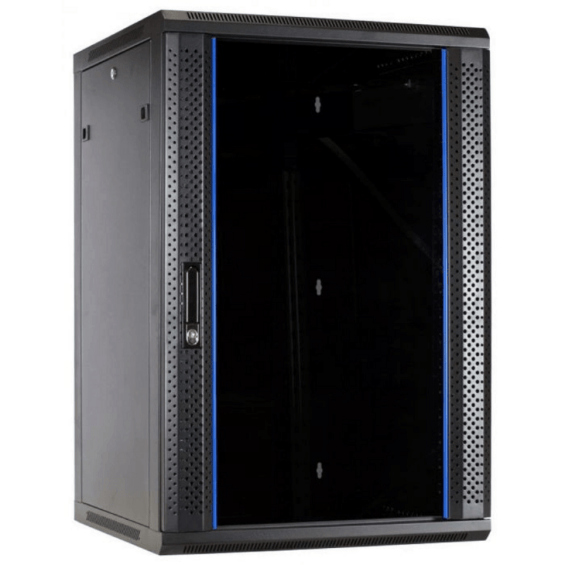 Baie murale 27U avec porte en verre 600x600x1400mm 