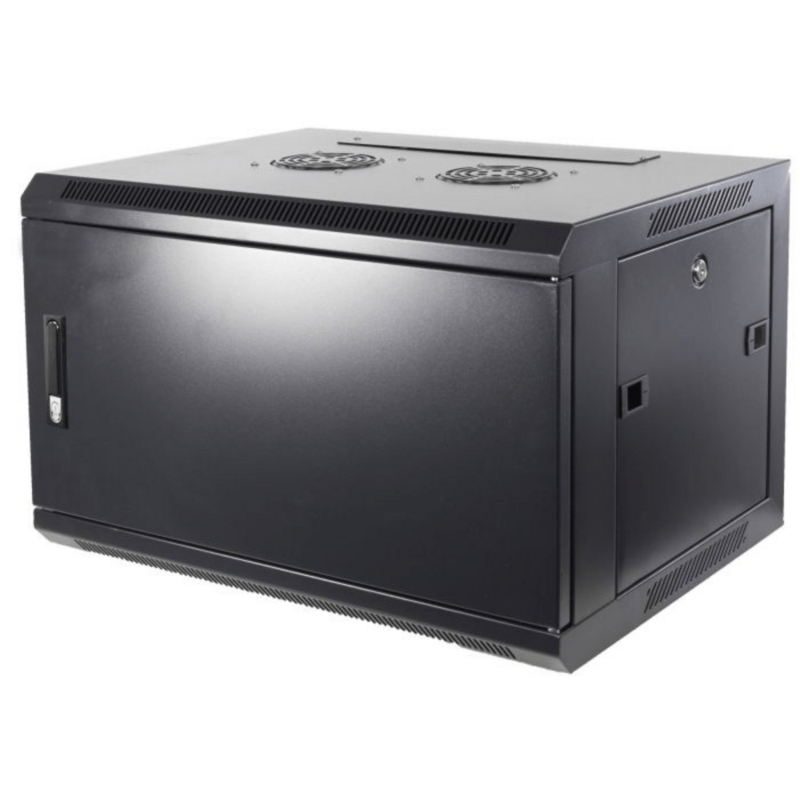 Baie murale 6U avec porte métalique 600x450x368mm (LxPxH)