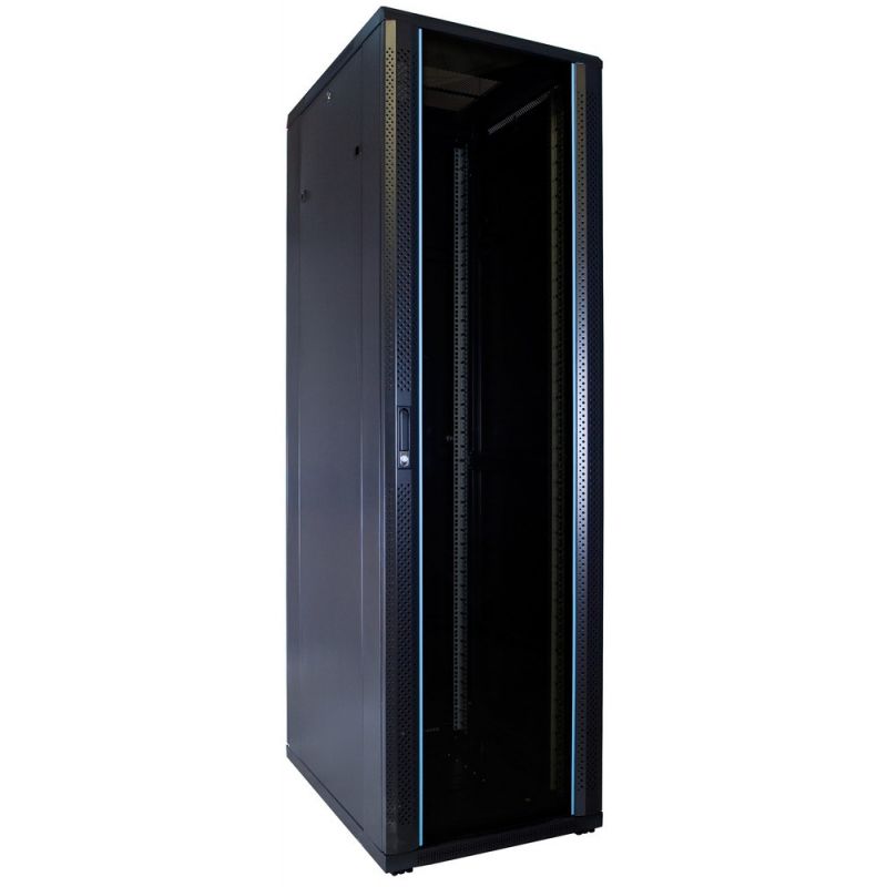 Meuble de serveur 42U non assemblé avec porte en verre 600x800x2000mm (LXPXH)