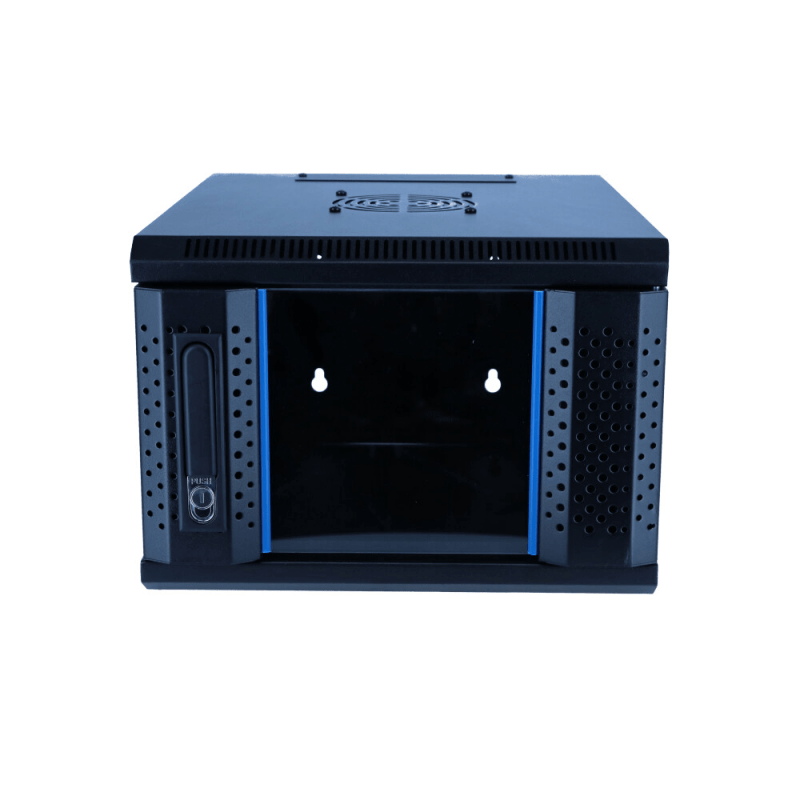 Baie serveur 10 pouces 15U avec porte en verre 370x450x770mm (LxPxH)
