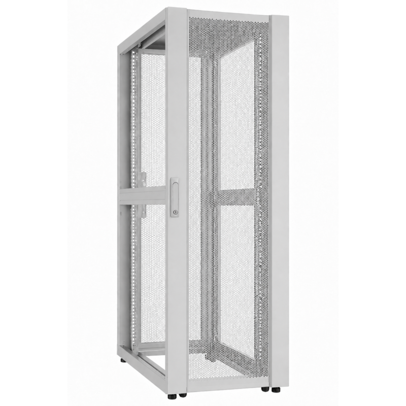Baie de serveur pour datacenter 52U avec porte perforée 800x1000x2400mm (LxPxH) Gris