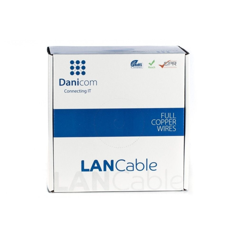 Câble sur bobine DANICOM CAT8 S/FTP rigide - LSZH (Dca) - 50m