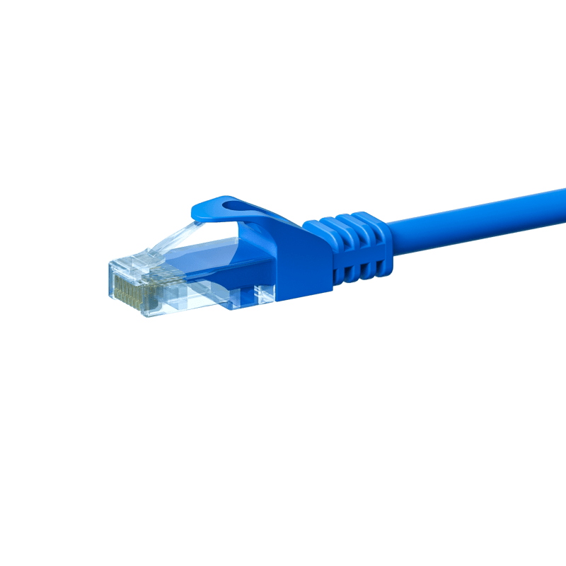 Câble Cat5e UTP 100% cuivre bleu - 2m