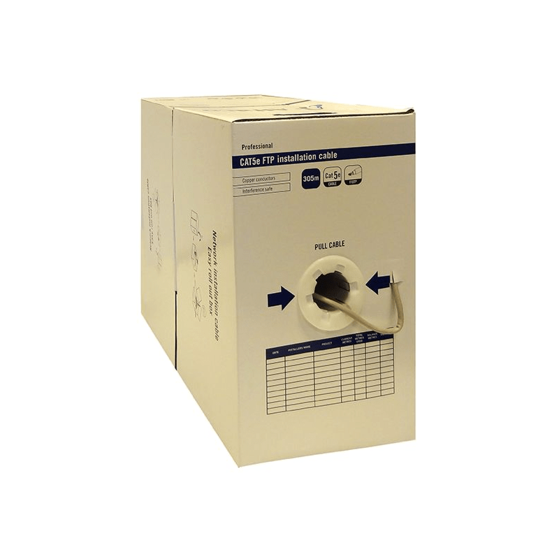 Alfaco Cat5E F/UTP kabel op rol stug 305m grijs LSZH - (Fca)