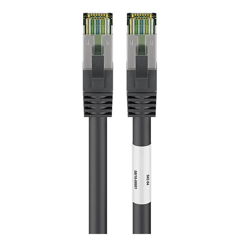 Câble RJ45 Cat8 S/FTP (PIMF) noir - 5m 