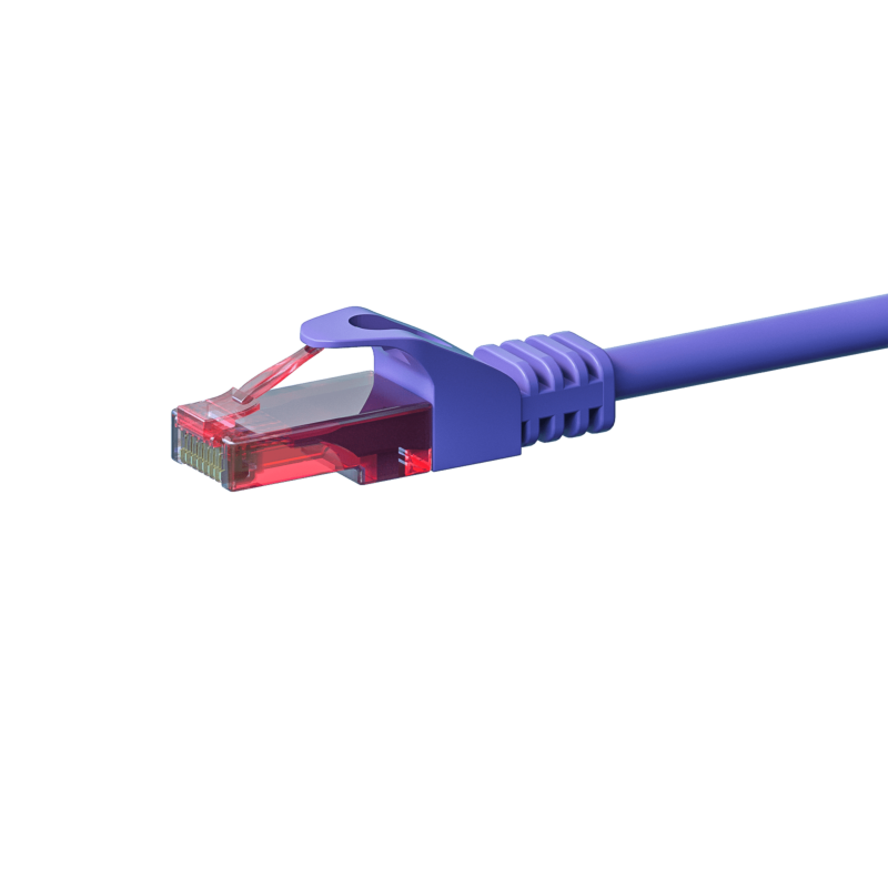 Câble patch UTP CAT6 0,15 m violet - 100 % cuivre