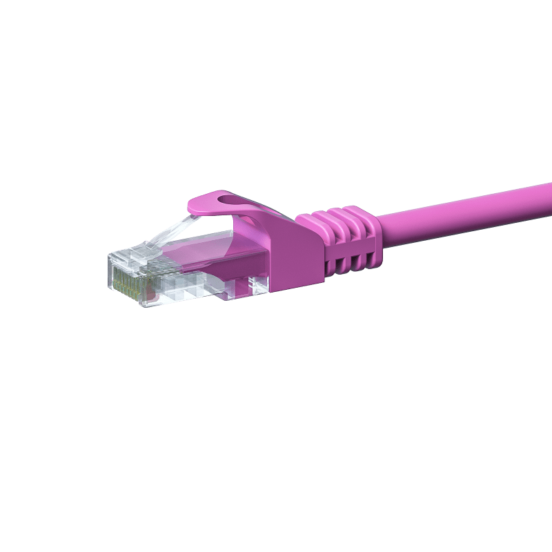 Câble CAT5e UTP CCA rose - 1m