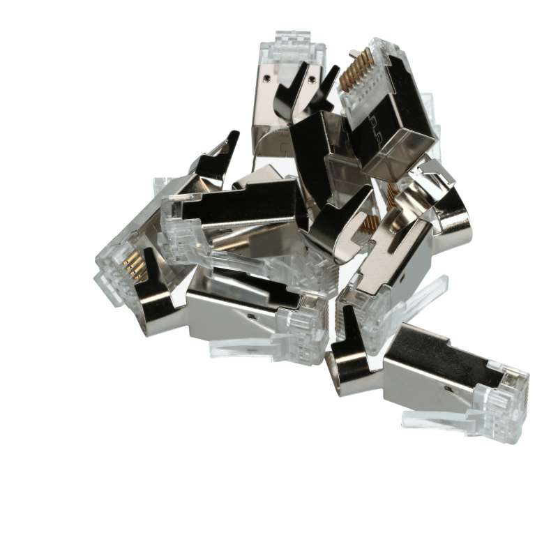 Connecteur RJ45 CAT6A blindé - pour câble rigide x10 pièces