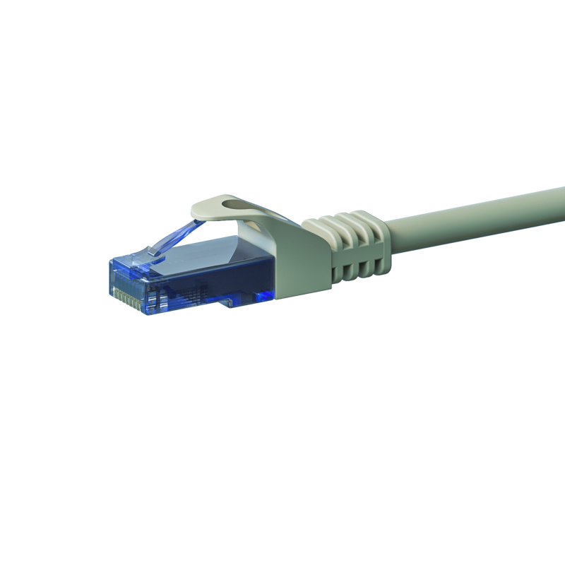 Câble RJ45 CAT6A UTP 100% cuivre gris - 0.15m