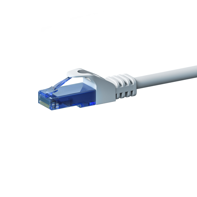 Câble RJ45 CAT6A UTP 100% cuivre blanc - 0.15m