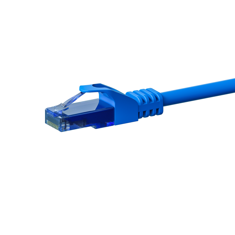 Câble RJ45 CAT6A UTP 100% cuivre bleu - 0.15m