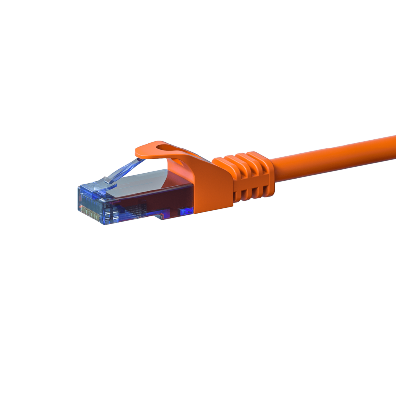 Câble RJ45 CAT6A UTP 100% cuivre orange - 0.15m