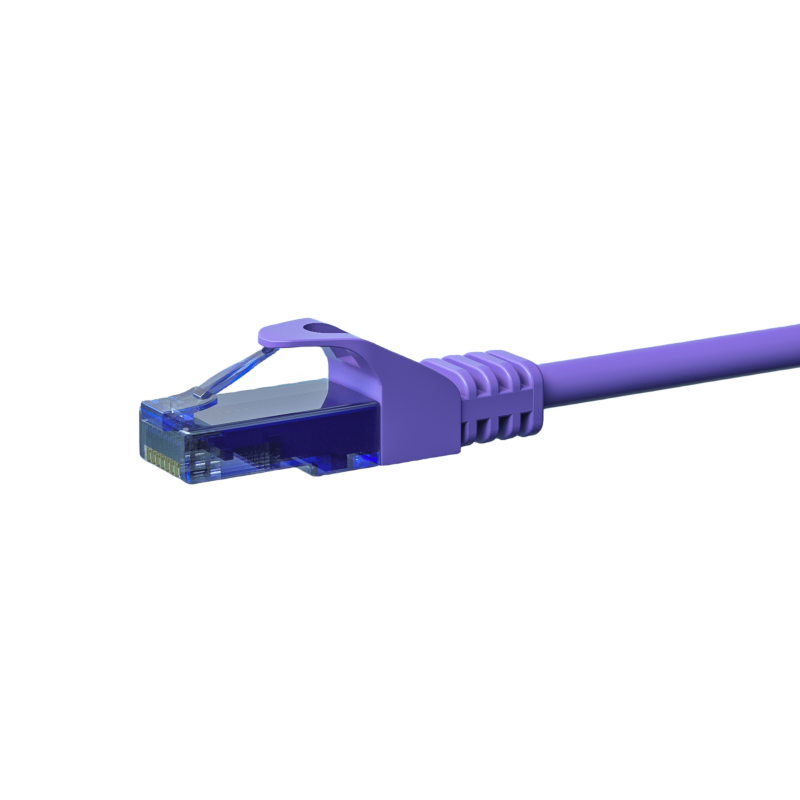 Câble RJ45 CAT6A UTP 100% cuivre violet - 0.15m