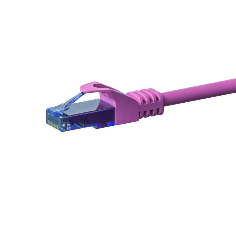 Câble RJ45 CAT6A UTP 100% cuivre rose - 0.15m
