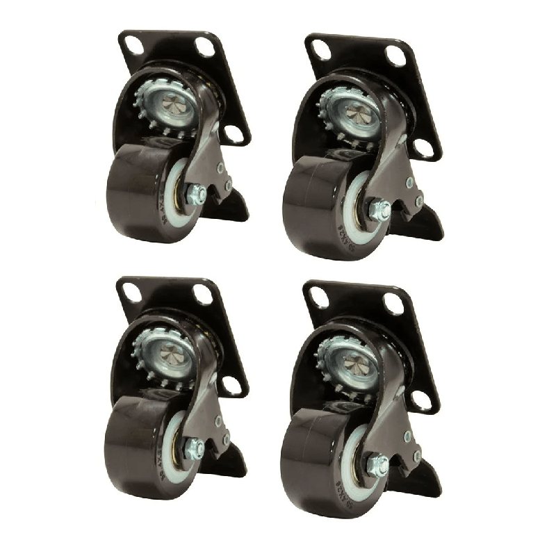 4 roues pour baies de serveur, avec freins