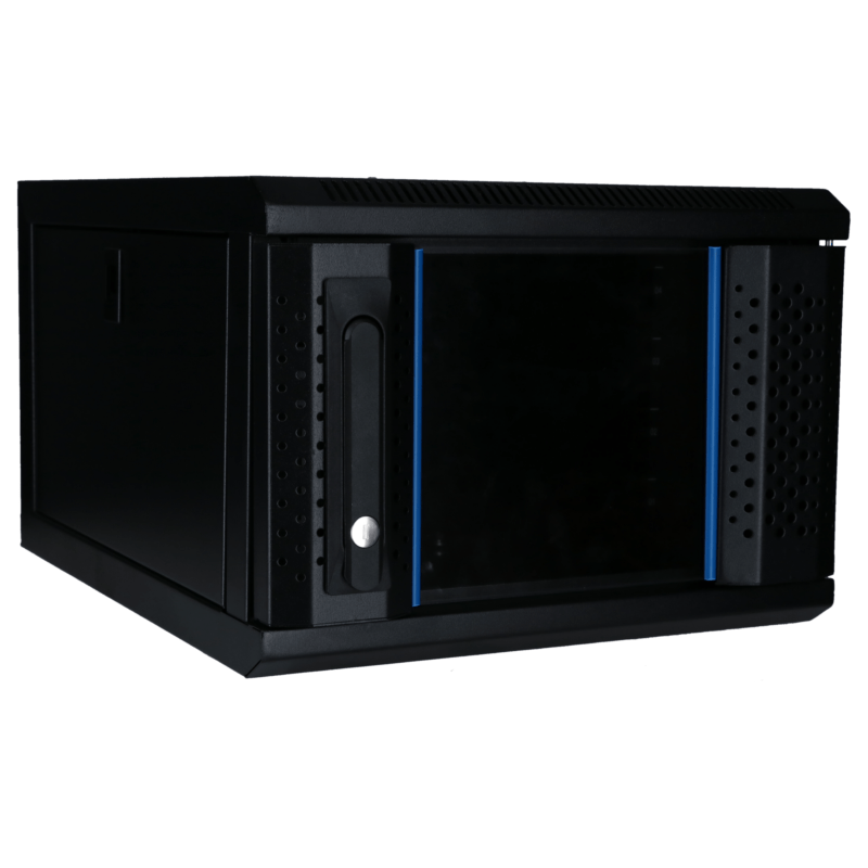 Baie de serveur 10 pouces 4U avec porte en verre 370x450x264mm (LxPxH)