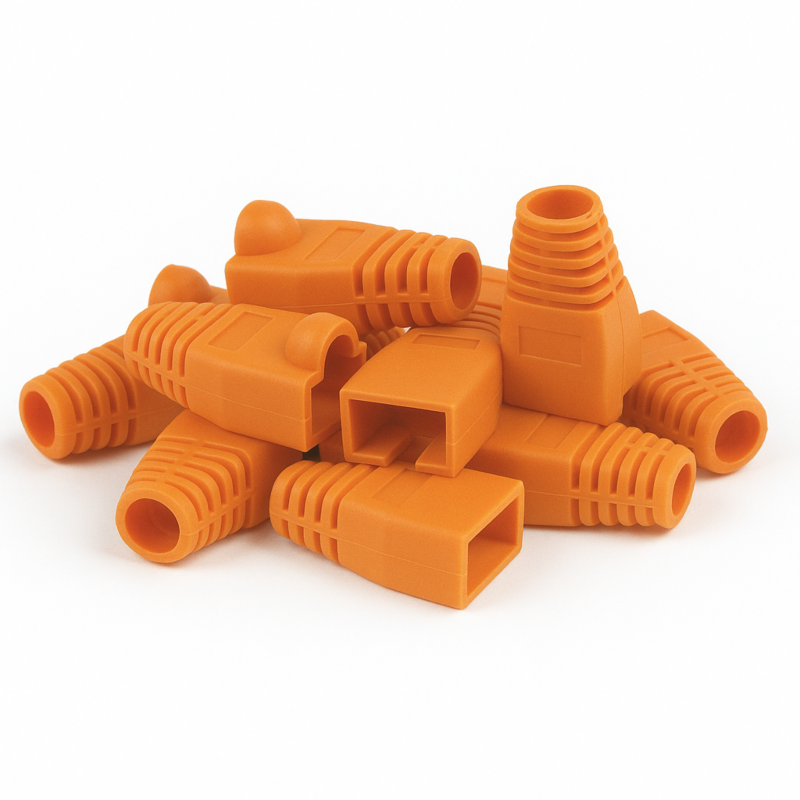 Manchon de câble RJ45 orange - 10 pièces