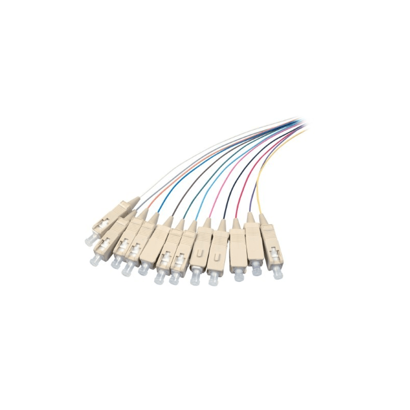 OM4 Fibre de verre Pigtail Set de couleur SC - 12 pièces
