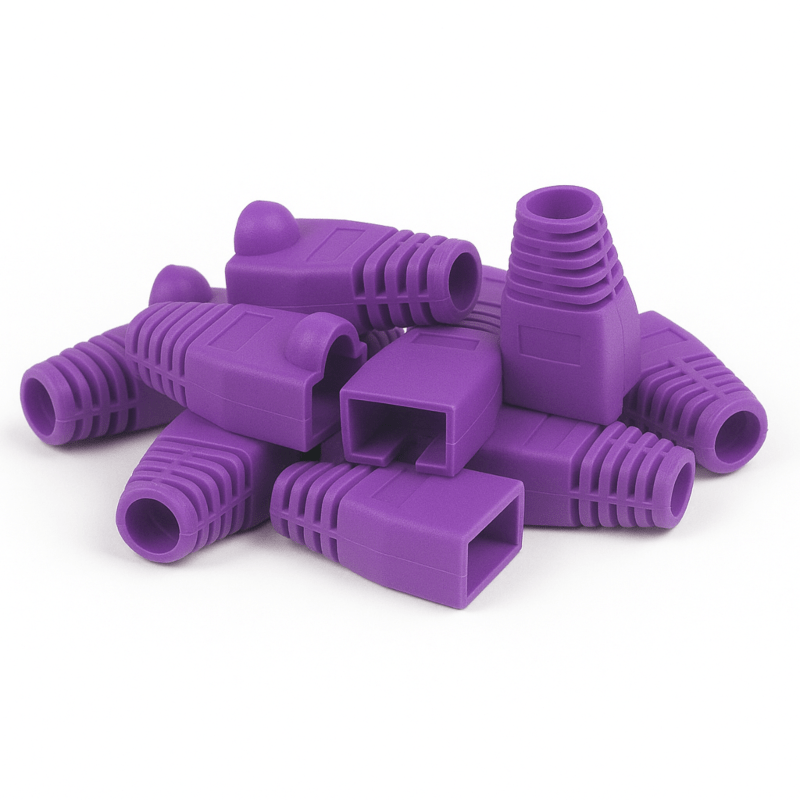 Manchon de câble RJ45 violet - 10 pièces