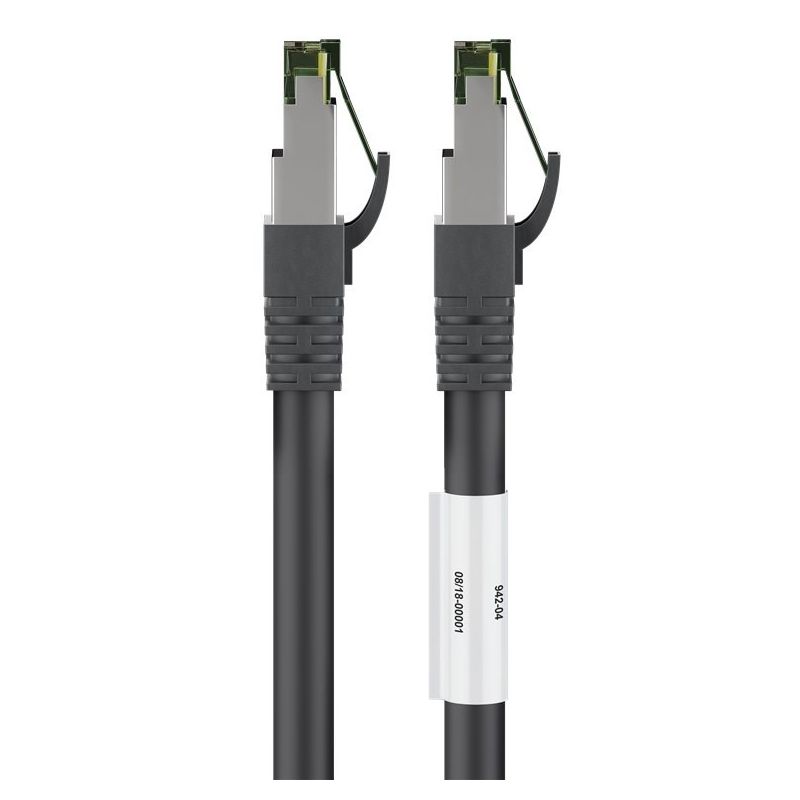 Câble RJ45 Cat8 S/FTP (PIMF) noir - 0,50m