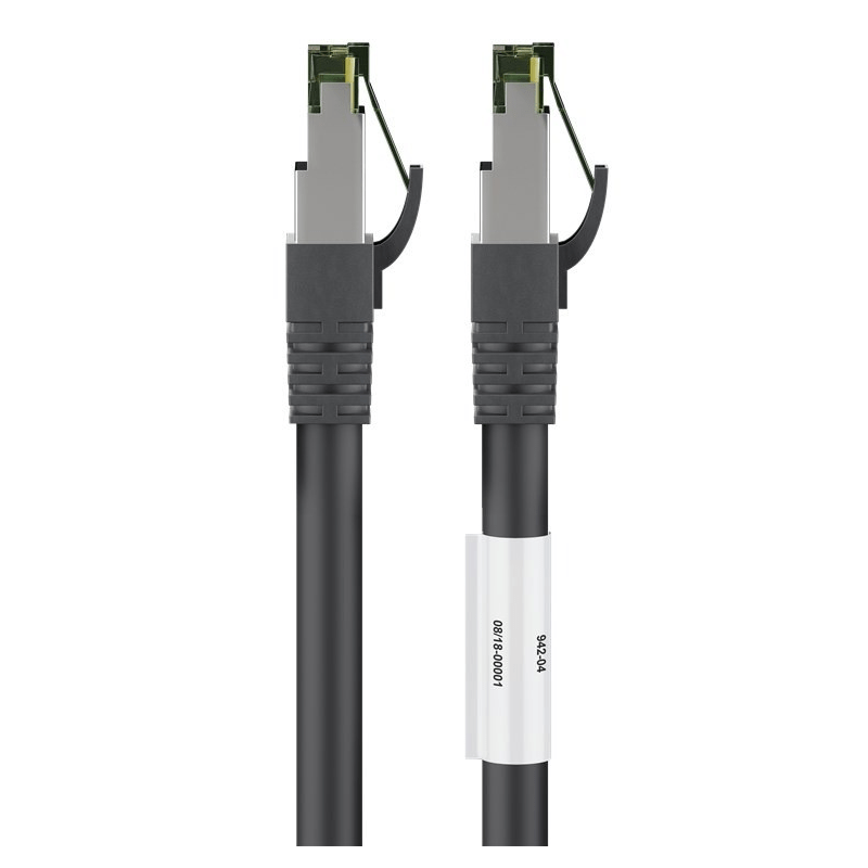 Câble RJ45 Cat8 S/FTP (PIMF) noir - 0,50m